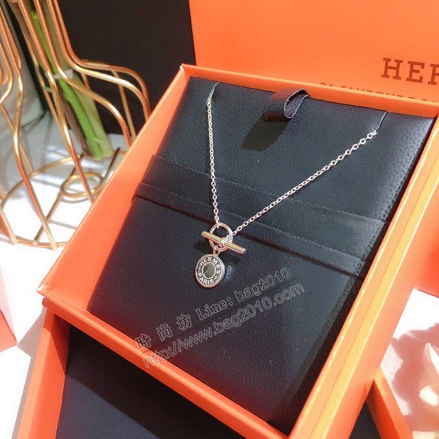 Hermes首飾品 愛馬仕純銀針扣項鏈 Hermes confettis系列新款項鏈  zgh1559